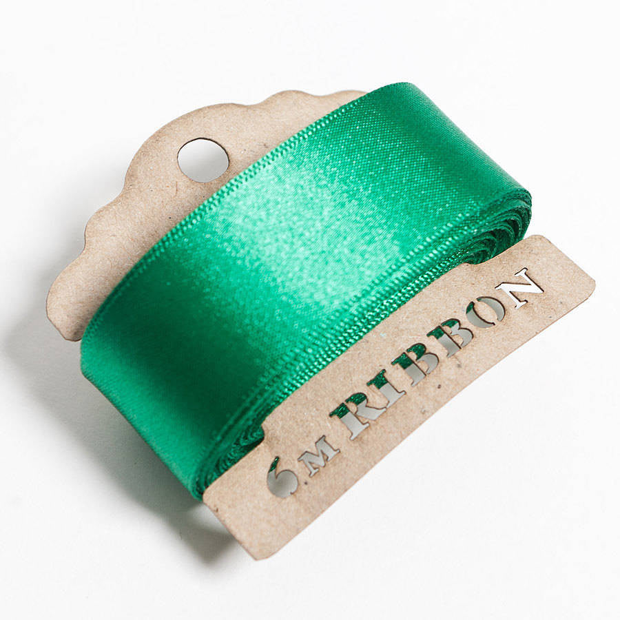 Green Satin Christmas Ribbon