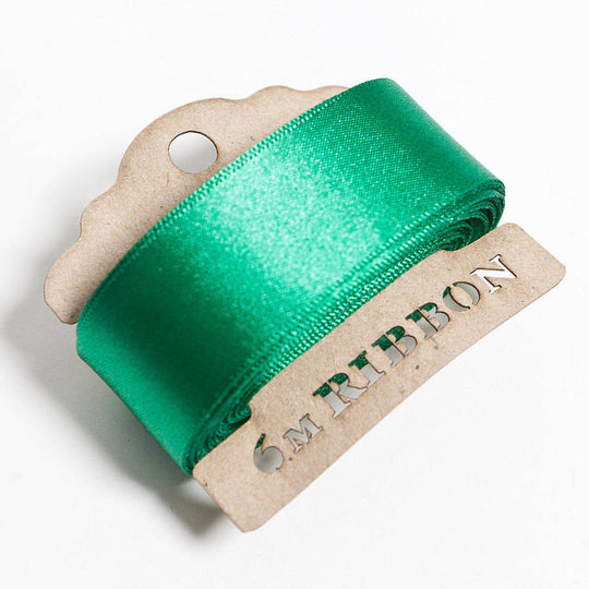 Green Satin Christmas Ribbon