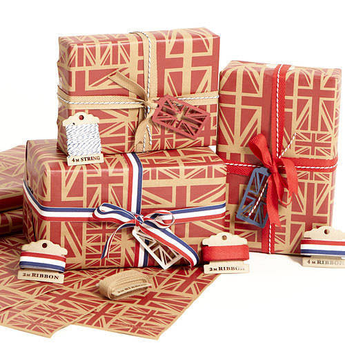 Union Jack Red Wrapping Paper