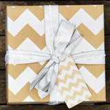 Silver Chevron Brown Christmas Wrapping Paper
