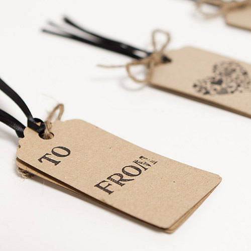 Recycled 'Espresso Heart' Gift Tags