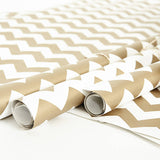 Gold Chevron White Christmas Wrapping Paper