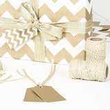 Gold Chevron White Christmas Wrapping Paper