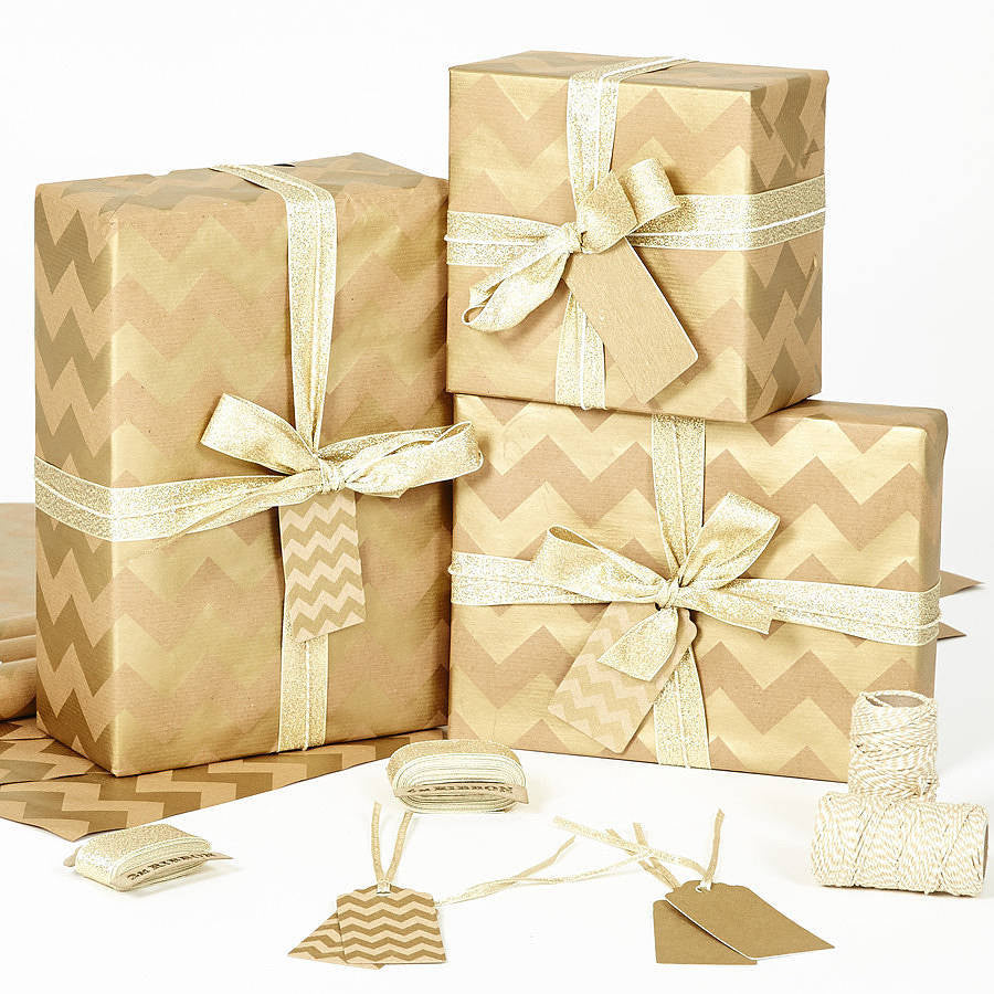 Brown and gold wrapping paper deals