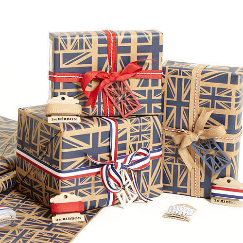 Union Jack Navy Gift Wrap Set