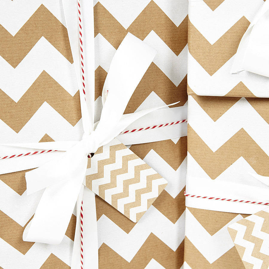 Christmas chevron wrapping paper discount