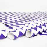 Recycled Purple Chevron White Wrapping Paper