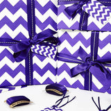 Recycled Purple Chevron White Wrapping Paper