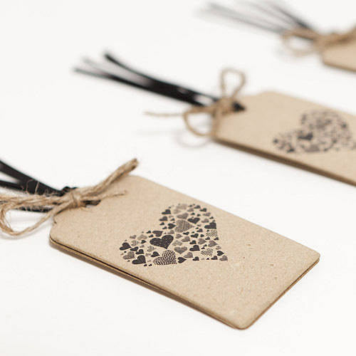 Recycled 'Espresso Heart' Gift Tags