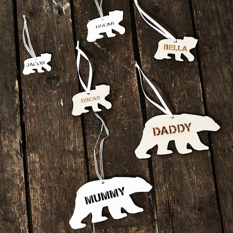 Polar Bear Personalised Christmas Decoration