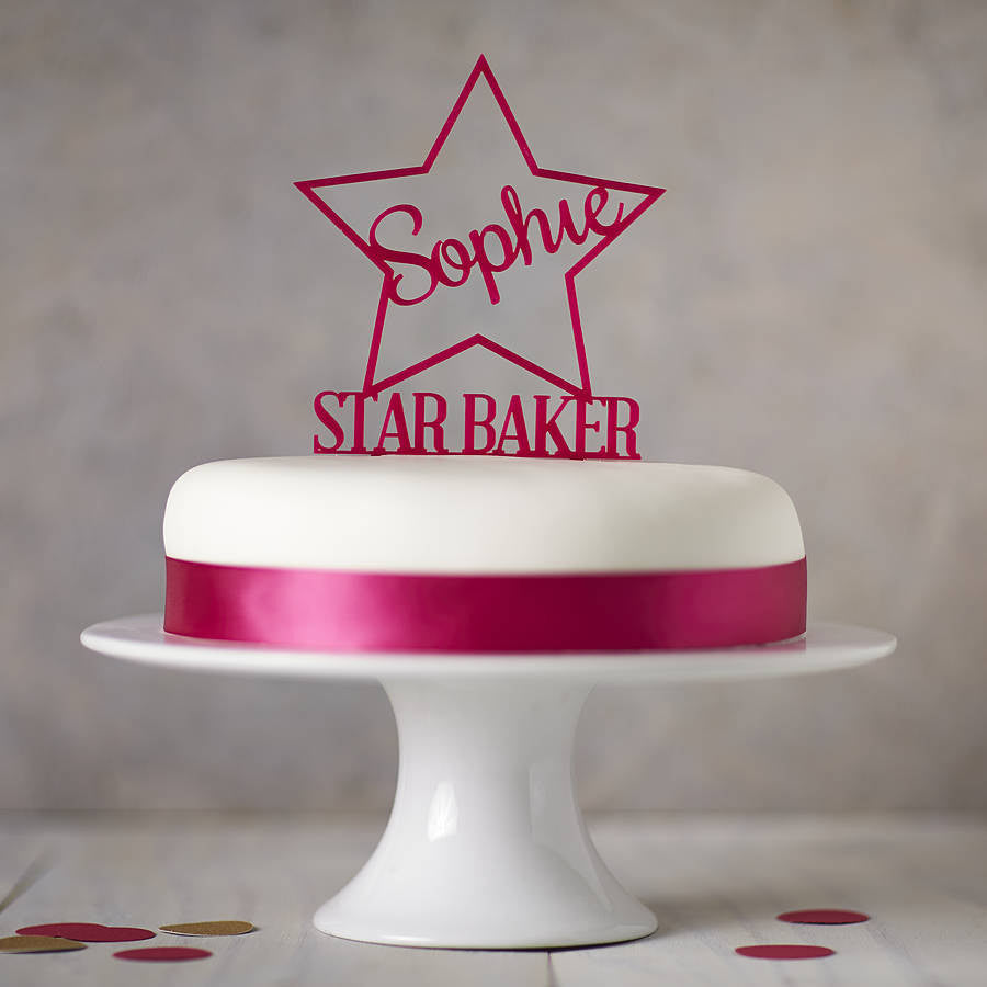 Personalised Star Baker Cake Topper