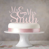 Personalised Mr And Mrs Wedding Cake Topper