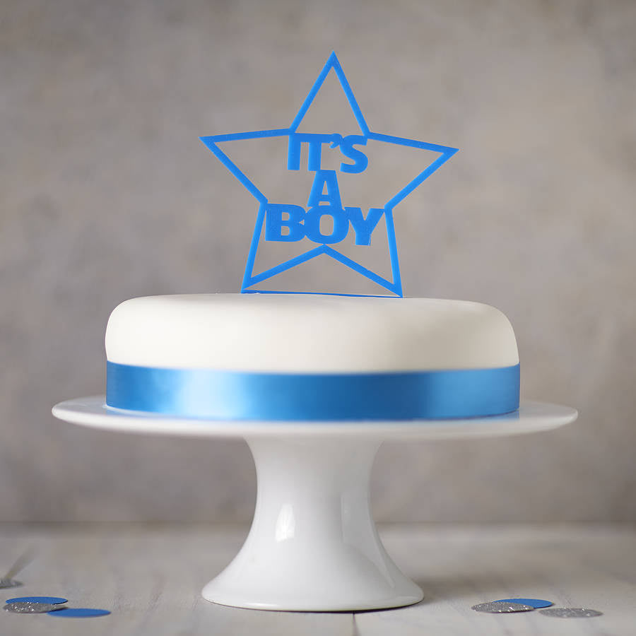 It's A Boy! Gender Reveal Cake Topper