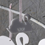 Personalised Swan Family Decorations