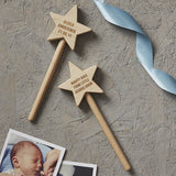 Personalised Christening Keepsake Star Wand