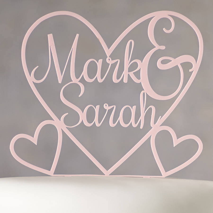 Personalised Heart Cake Topper