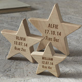 Personalised Baby Keepsake Wooden Star