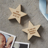 Personalised Christening Keepsake Wooden Star