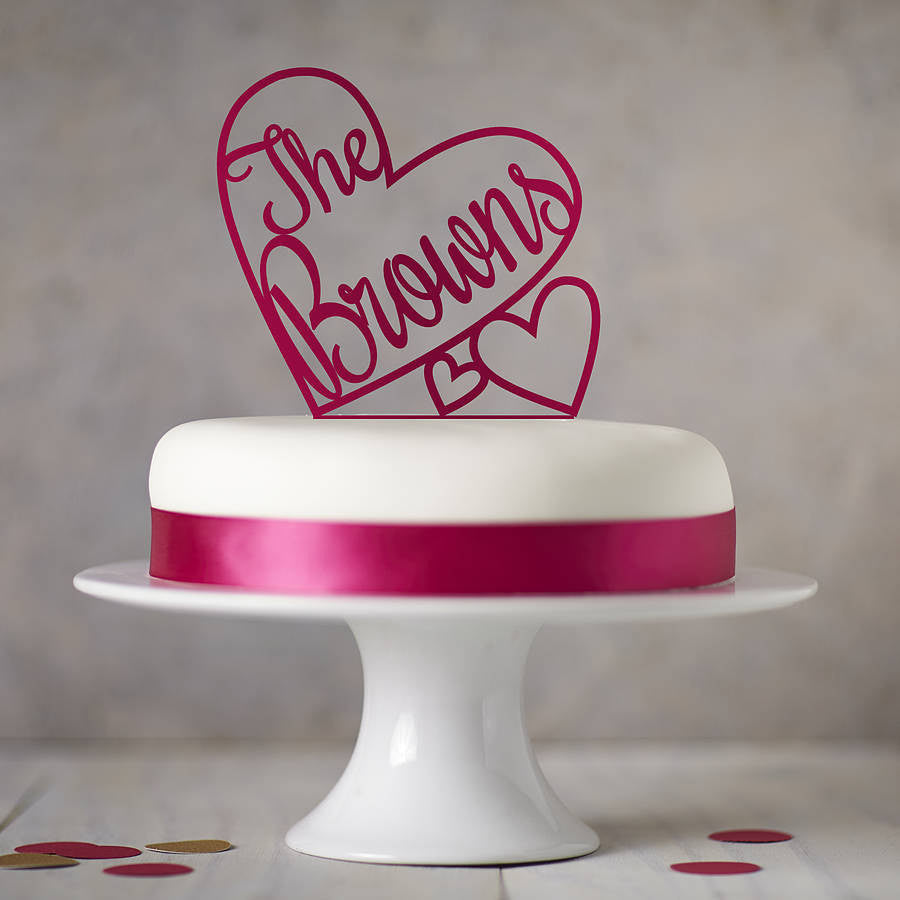 Vintage Love Heart Wedding Cake – Two Lovers