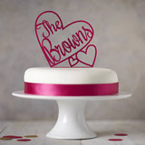 Personalised Heart Wedding Cake Topper