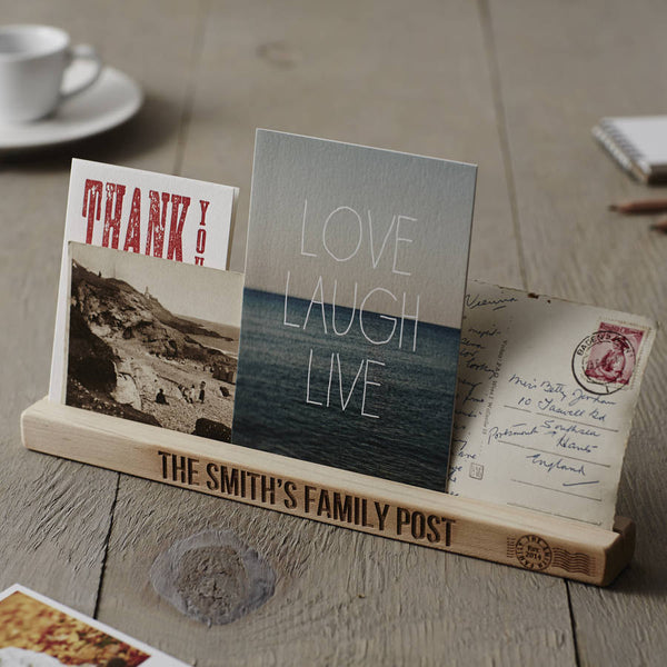 Personalised Wooden Family Post Rack