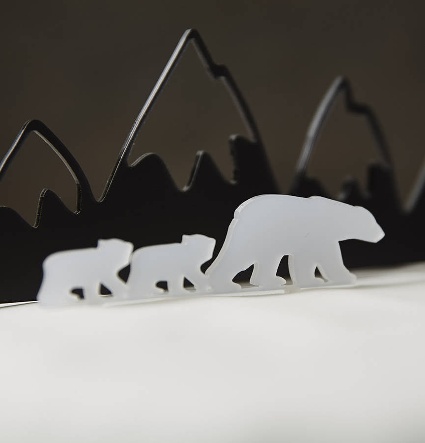 Personalised Arctic Christmas Cake Topper Set
