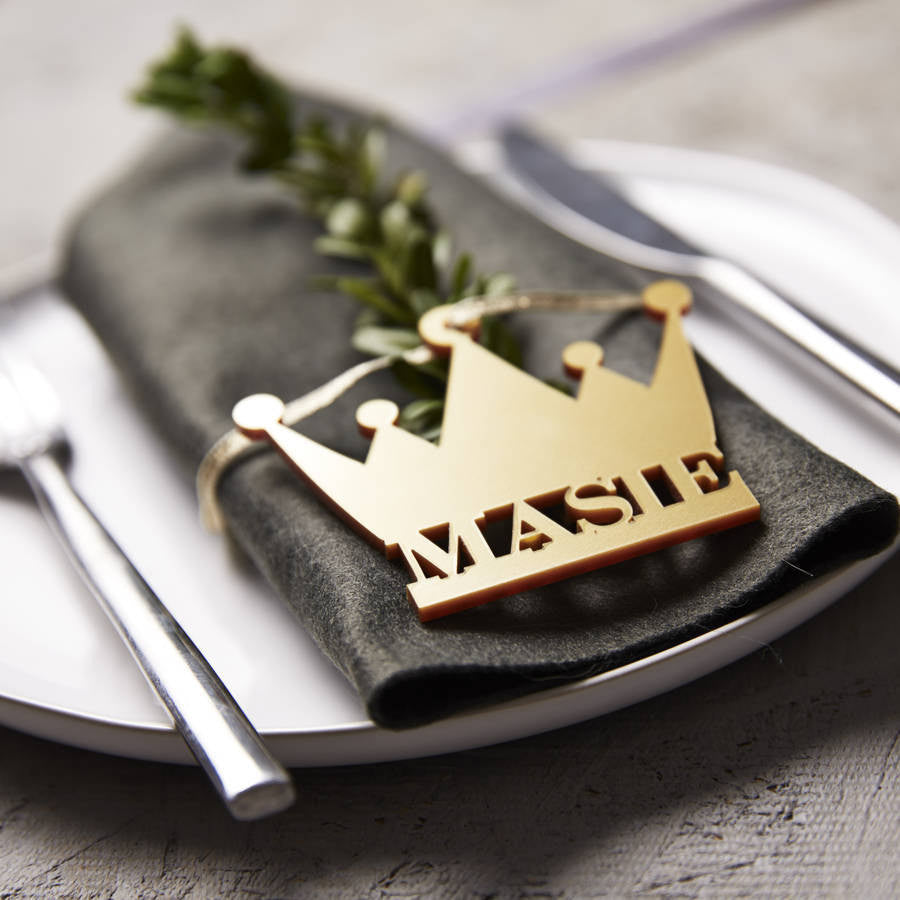 Crown Personalised Place Settings