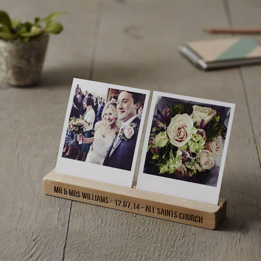 Personalised Wedding Gift Wooden Photo Block