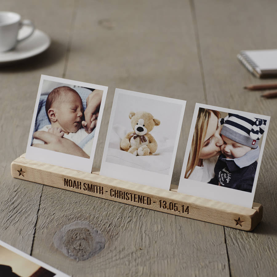 Personalised Christening Star Photo Block