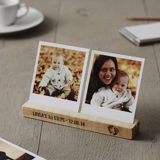 Personalised Baby's First Steps Photo Block