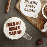 Personalised Christmas Message Hot Chocolate Stencil