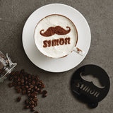 Personalised Moustache Hot Chocolate Stencil For Him