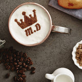 Personalised Crown Hot Chocolate Stencil For Him