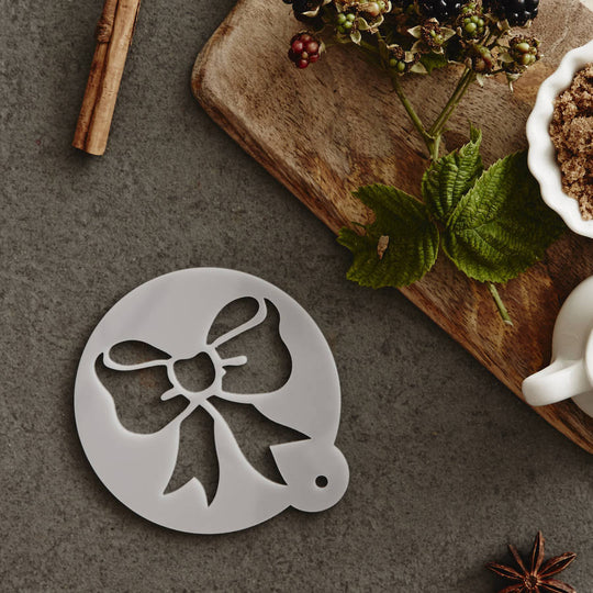 Christmas Bow Hot Chocolate Stencil