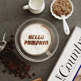 Personalised 'Hello Pumpkin' Latte Stencil