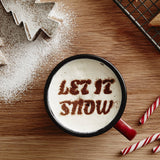 Personalised Christmas Motto Hot Chocolate Stencil
