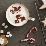 Children's Christmas Reindeer Hot Chocolate Stencil