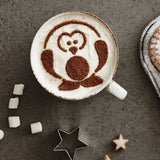 Children's Arctic Penguin Hot Chocolate Stencil
