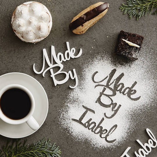 Personalised 'Made By' Baking Stencil