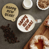 Personalised 'Happy New Year' Hot Chocolate Stencil