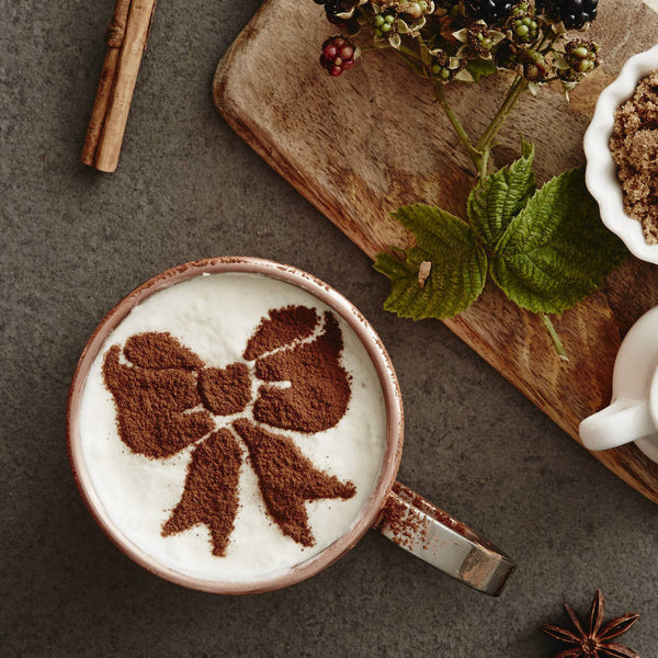Christmas Bow Hot Chocolate Stencil
