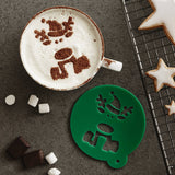 Children's Christmas Reindeer Hot Chocolate Stencil