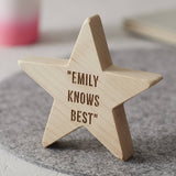 Personalised Wooden Star For Her
