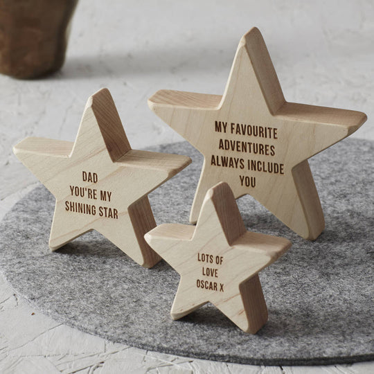 Personalised Wooden Star For Dad