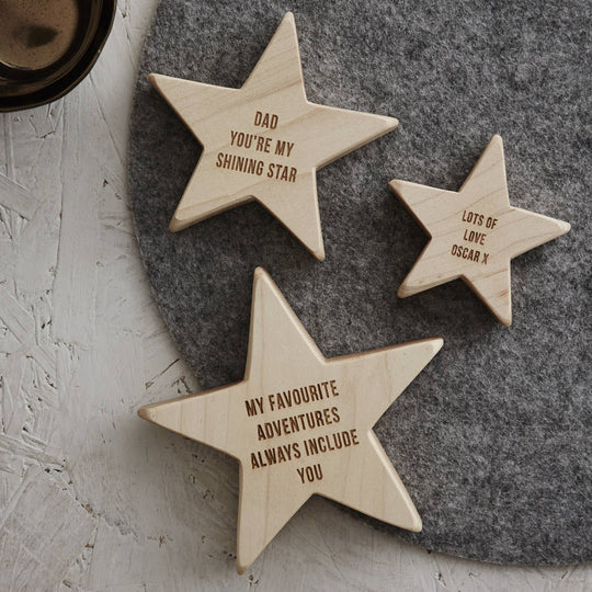 Personalised Wooden Star For Dad