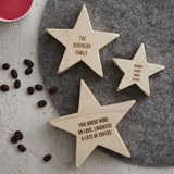 Personalised Family Wooden Star Keepsake