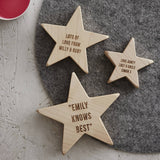 Personalised Wooden Star For Her
