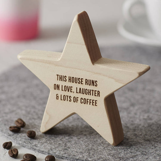 Personalised Family Wooden Star Keepsake