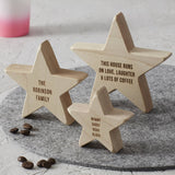 Personalised Family Wooden Star Keepsake