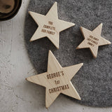 Personalised Baby's First Christmas Wooden Star